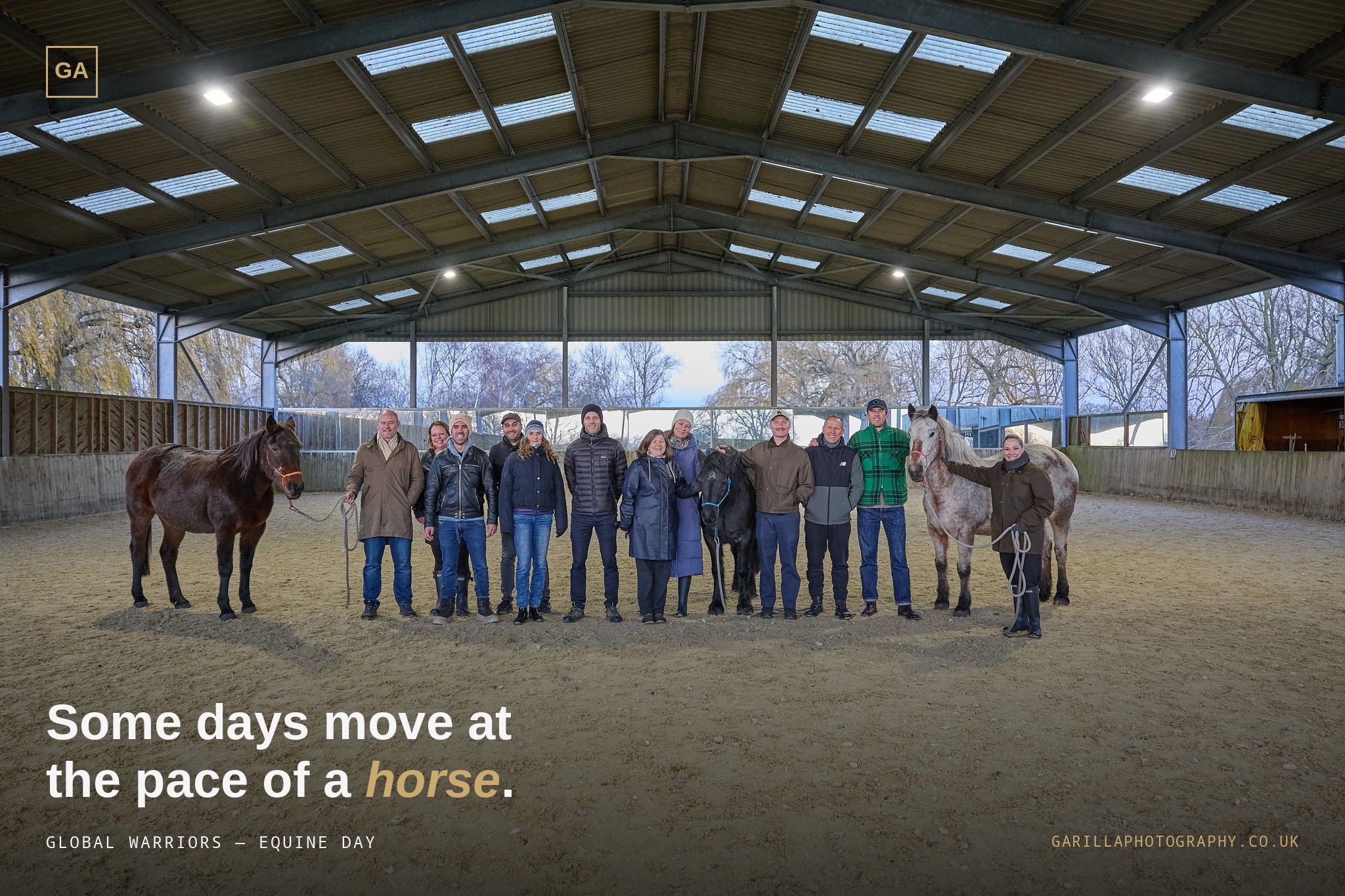 Global Warriors retreat — the group and their horses